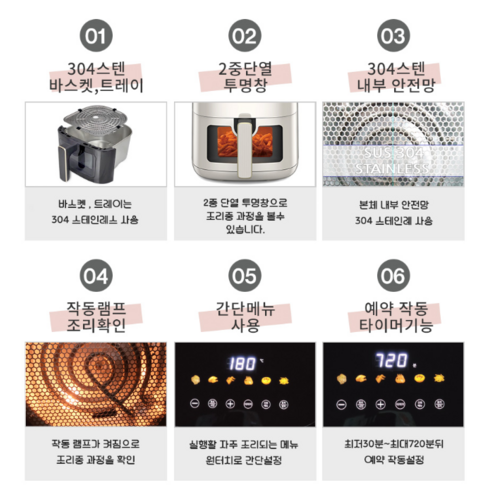 대우어플라이언스 스텐 에어프라이어 4.5L